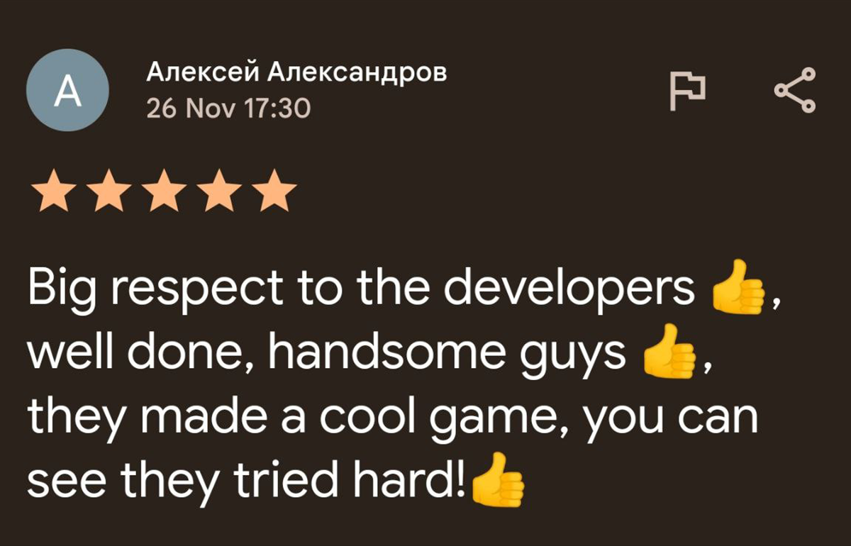 Comment @Google Play